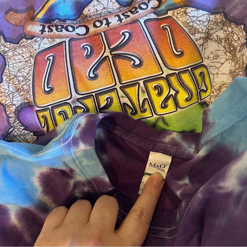 Grateful Dead “Coast to Coast” Tie-Dye Tee Gauze Kimono Sleeves | NWT | One Size - Picture 5 of 5